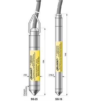 Aplisens SGE-25 - Nivåmåler for væsker Tilpasset MT-7x3 / ink. kabel inntil 10m